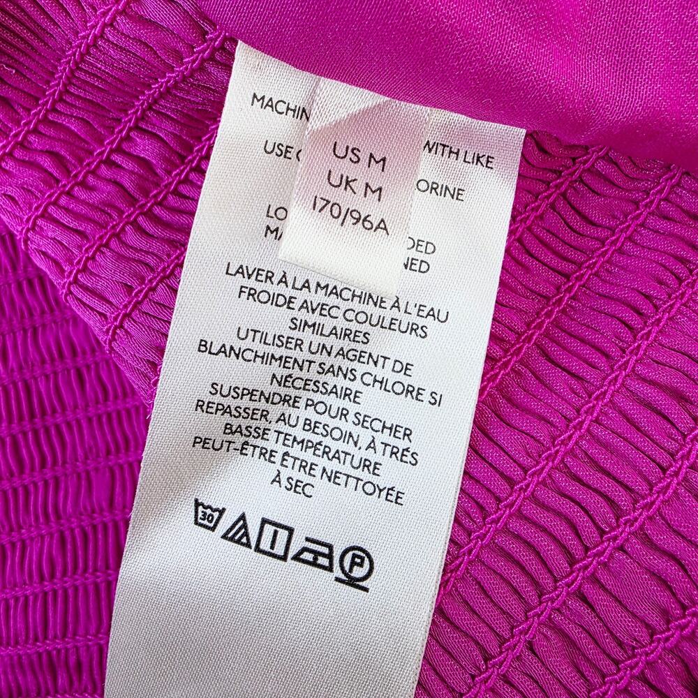 New Free People Crop Top Medium Satin Purple Ruched Tie Back Boho Y2K Festival - Picture 13 of 16